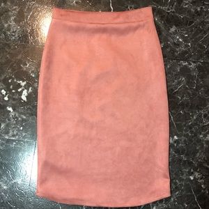 Mauve Faux Suede Skirt